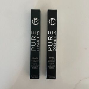Pure Cosmetics Makeup Bundle Killer Cat Eye Liner Waterproof Eyeliner Pen Black